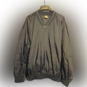 Vintage 90s Nike Windbreaker Pullover V Neck Size XL Navy White